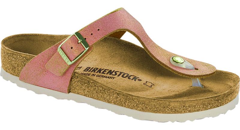 Birkenstock Gizeh, Women's Leather /Washed Metallic Sea Copper of the Rockies