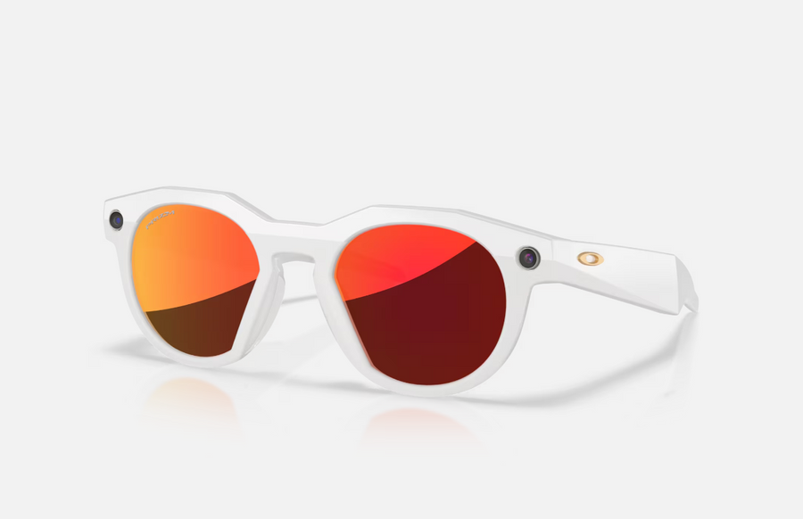 Oakley Meta HSTN (AI) Sunglasses, Warm Grey Frames /Prizm Ruby Lenses