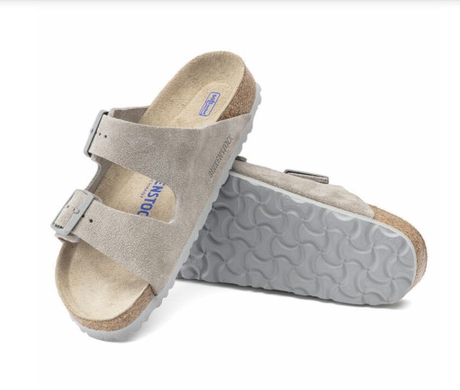 Birkenstock Arizona Suede Mocha Soft Footbed Sandals
