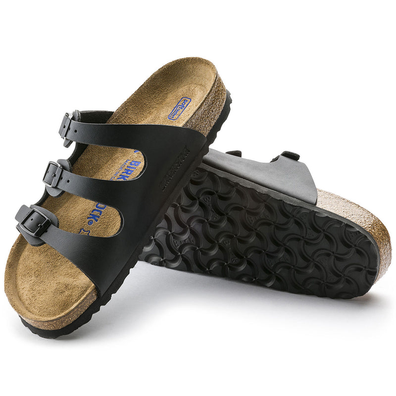 Birkenstock Florida, Women's Birko-Flor /Black        (Soft Footbed)