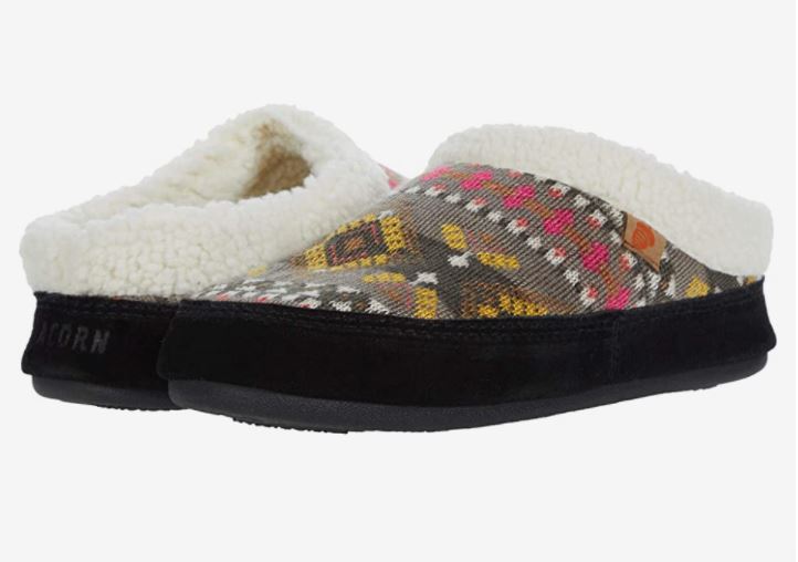 Acorn Fairisle Hoodback Slippers, Women's